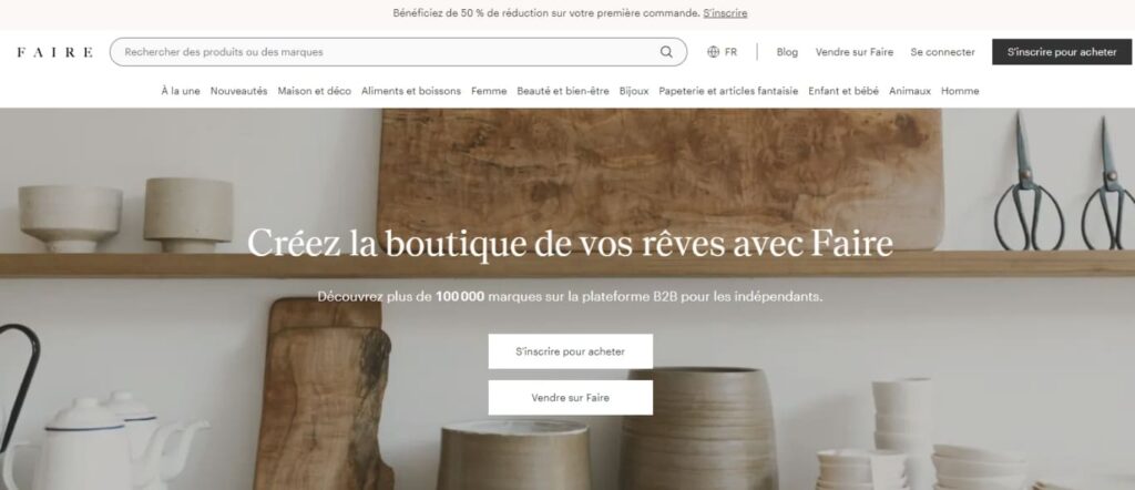 Faire, plateforme de vente de produits artisanaux en btob