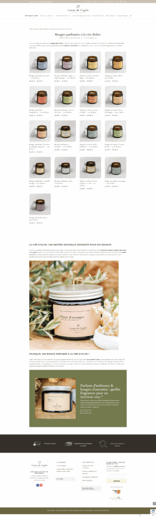 Refonte d'un e-shop pour un artisan cirier