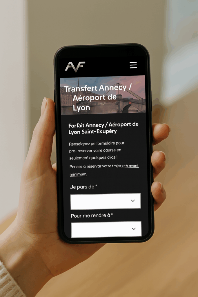 Création d'un site internet pour VTC en Savoie (AVF Transport)