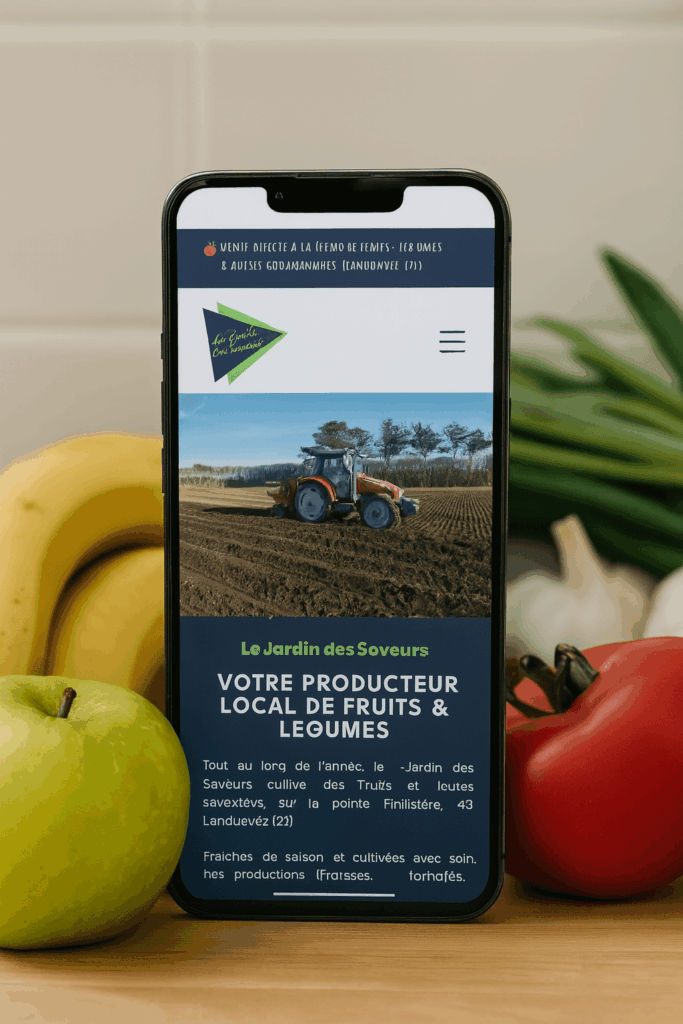 Création d'un site vitrine WIX pour le Jardin des Saveur, maraîcher à Landunvez (29)