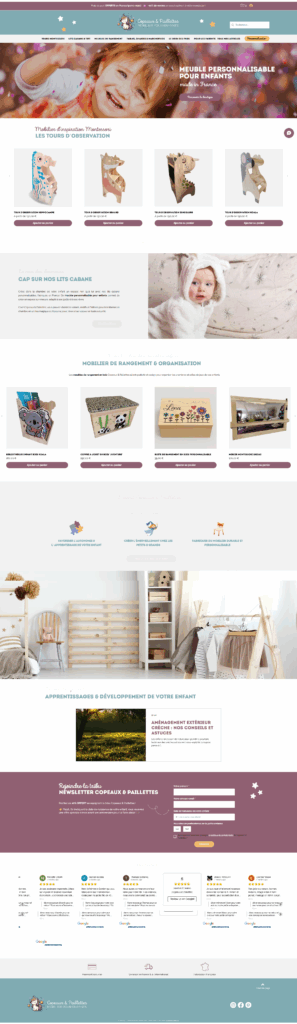 Page d'accueil refonte site e-commerce artisan