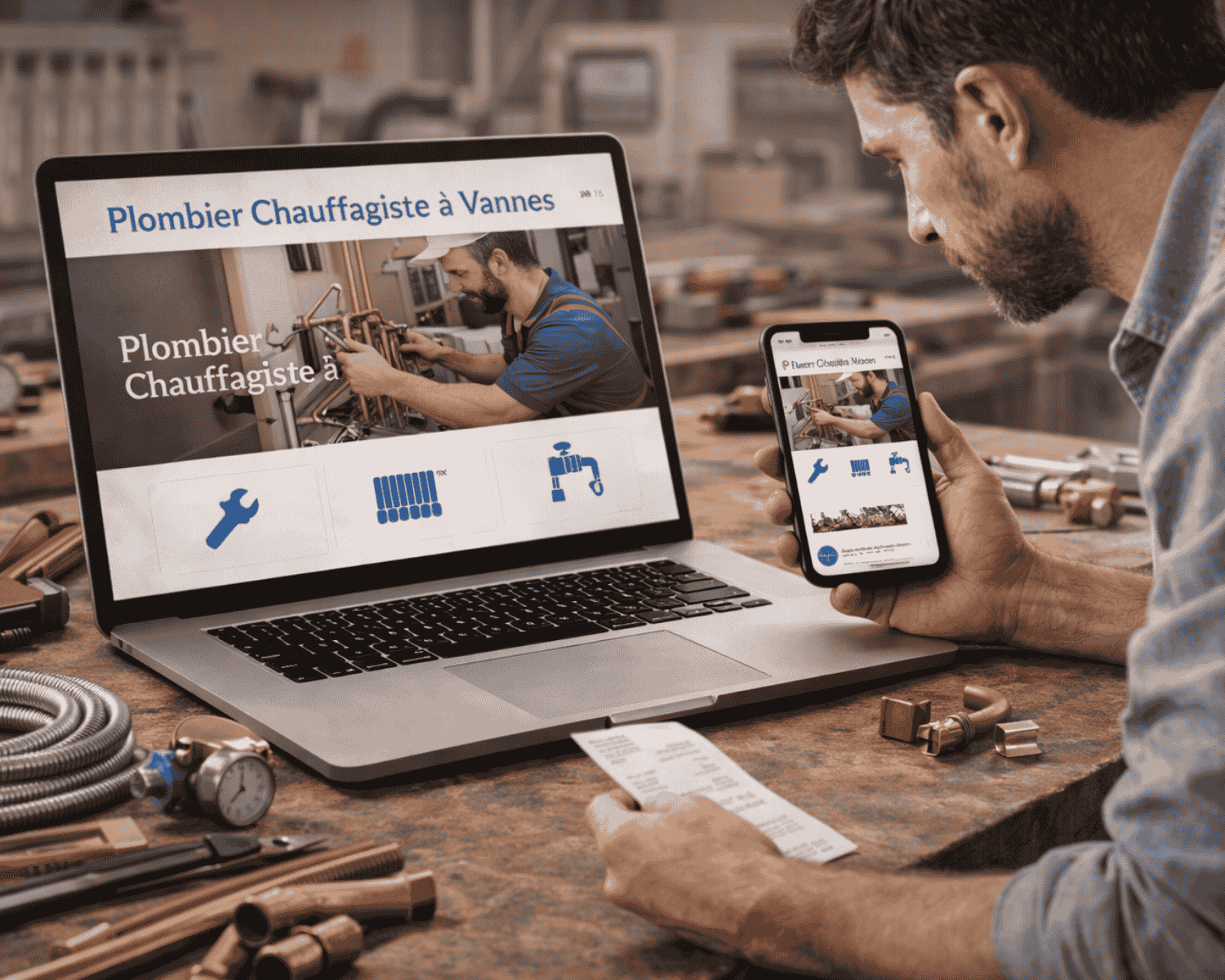 Création de site internet pour plombier. Obtenez plus d'appels et de demandes de devis