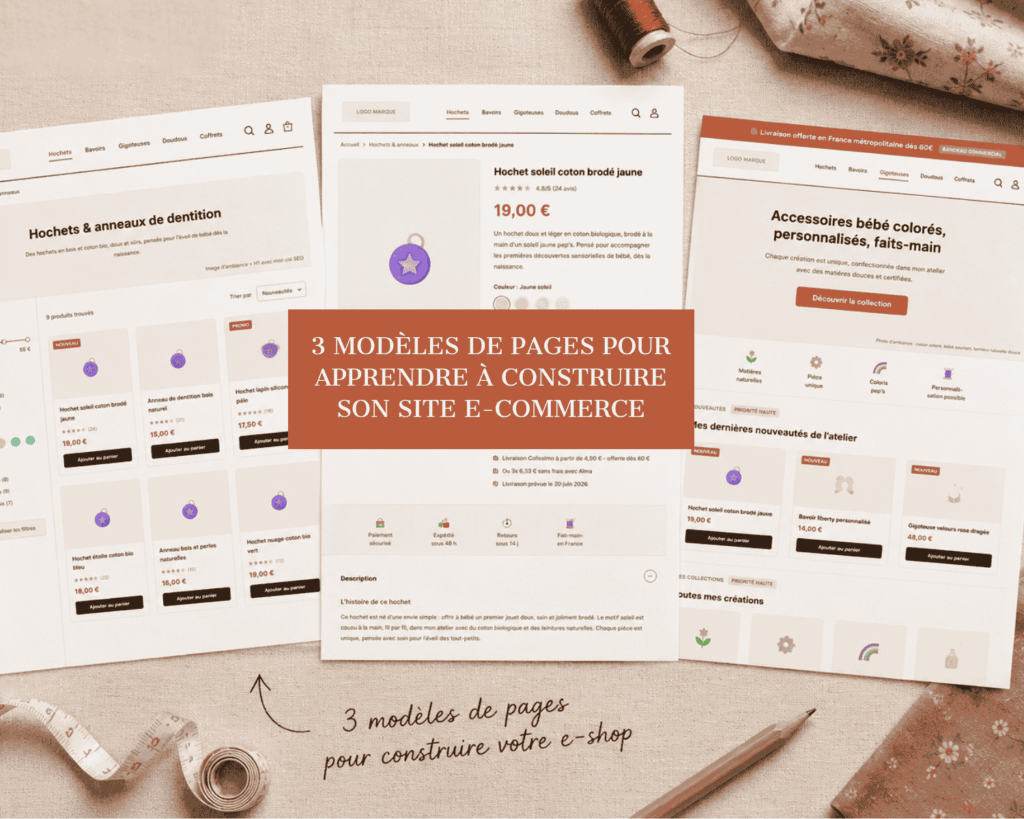 Template de structure de pages e-commerce